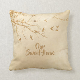 Vogel-Zuhause-Baum Kissen