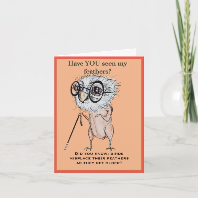 Vogel zum Geburtstag Karte (Vorderseite)