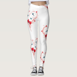 Vögel zum Valentinstag Leggings