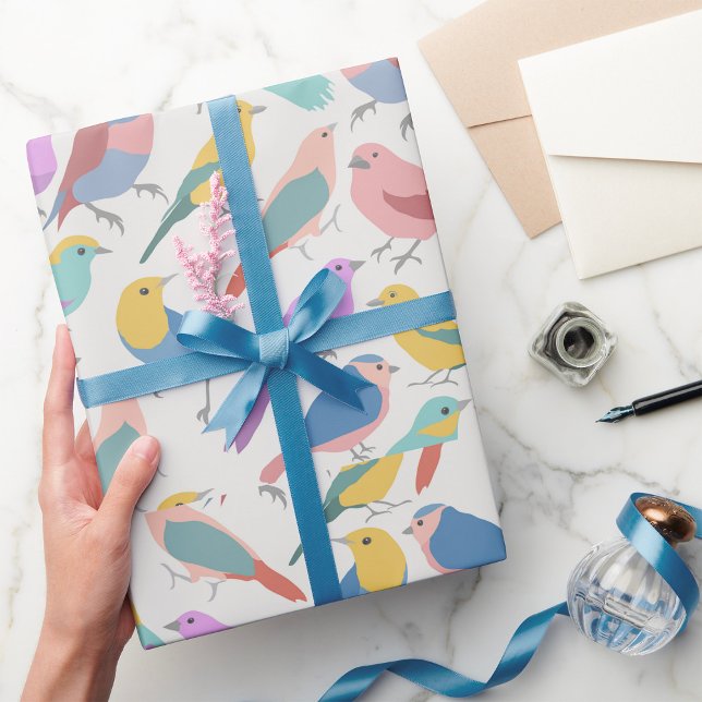 Vögel zusammen Tiere Umschlagpapier Geschenkpapier (Von Creator hochgeladen)