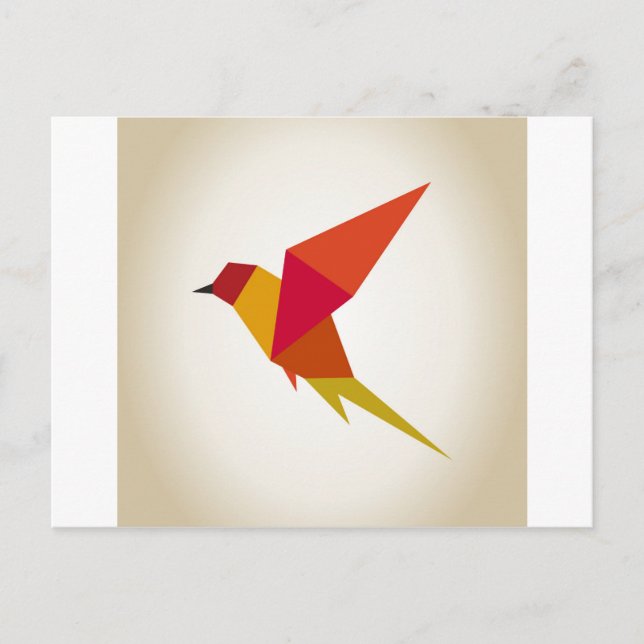 Vogelabstraktion Postkarte (Vorderseite)