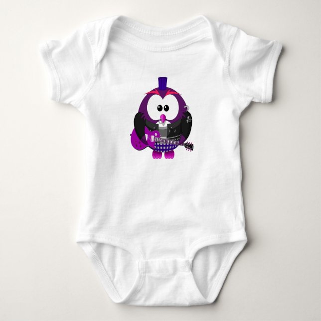 Vogelanimation Baby Strampler (Vorderseite)