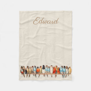 Vogelart und Taube Fleecedecke