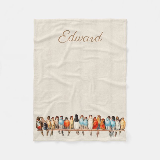 Vogelart und Taube Fleecedecke (Vorderseite)