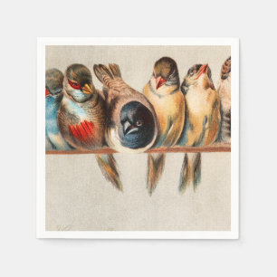 Vogelart und Taube Serviette