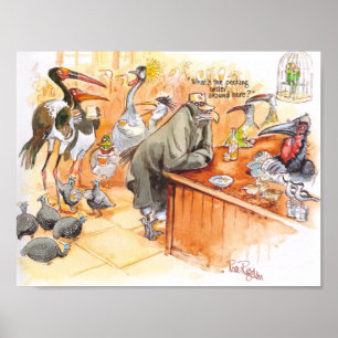 Vogelarten-Bar Poster