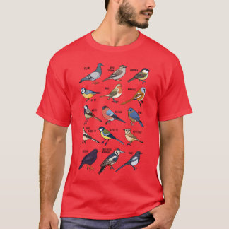 Vogelarten für Vogelbeobachter - Retro-Vogelbeobac T-Shirt
