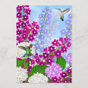 Vogelarten im Brautparty Garden Blume Einladung