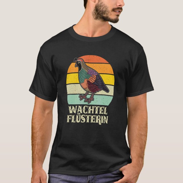 Vogelarten Zierquail-Bauer T-Shirt (Vorderseite)