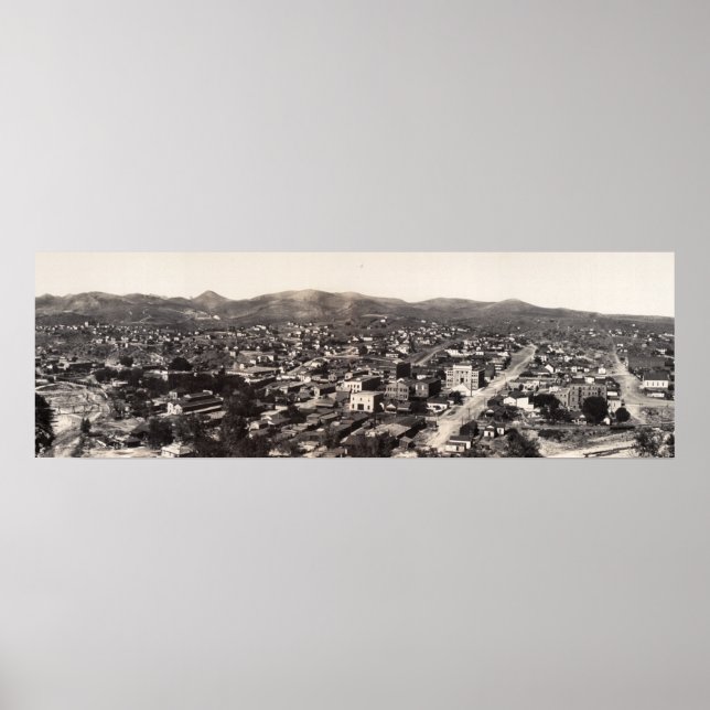 Vogelauge Blick Globe, AZ 1909 Yard Long Foto Poster (Vorne)