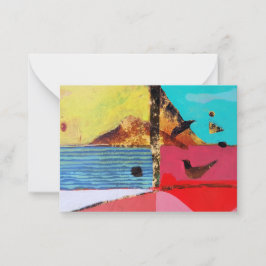 Vogelaugen-Blick-Flat Mitteilungskarte