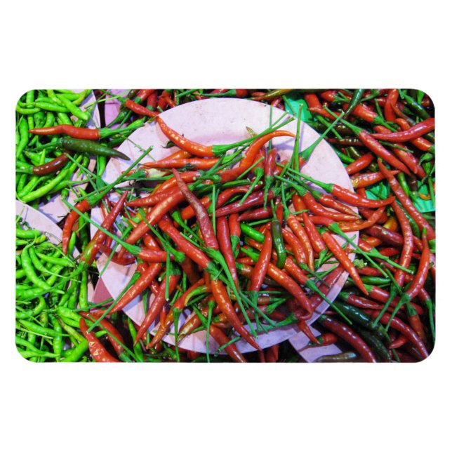 Vogelaugen-Chili-Paprikaschoten Magnet (Horizontal)