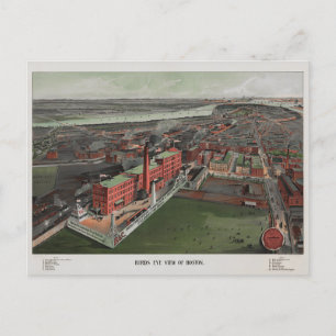 Vogelaugenblick in Boston Postkarte