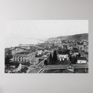 Vogelaugensicht von Astoria, ODER Fotografie Poster