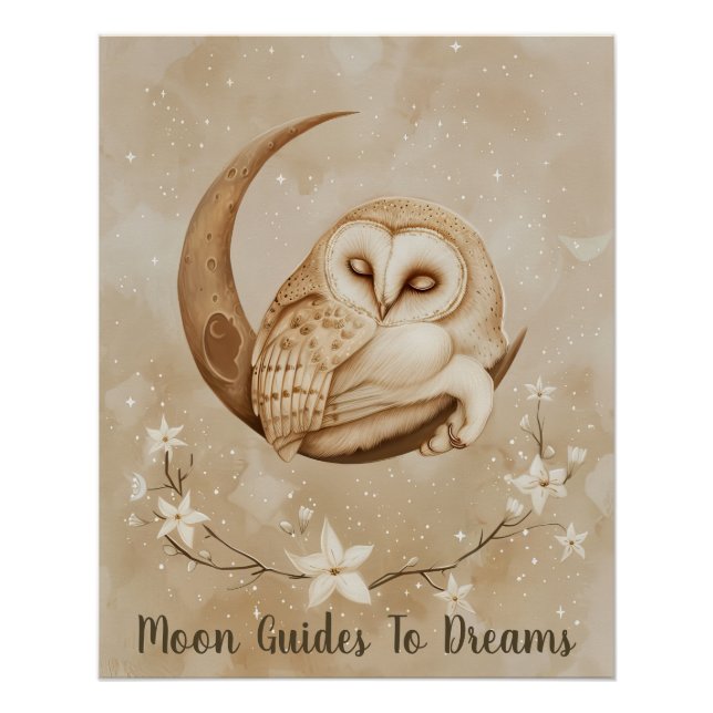 Vogelbaby auf dem Mond Poster (Vorderseite)