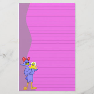 Vogelbaby-und Mutter-Vogel-Briefpapier Briefpapier
