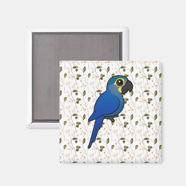 Vogelbarer Indigo Ara oder Lears Ara Magnet (Vorderseite/Rückseite)