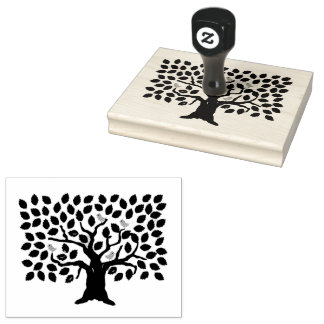 Vogelbäume Natur Botanische Scrapbooking Gummistempel