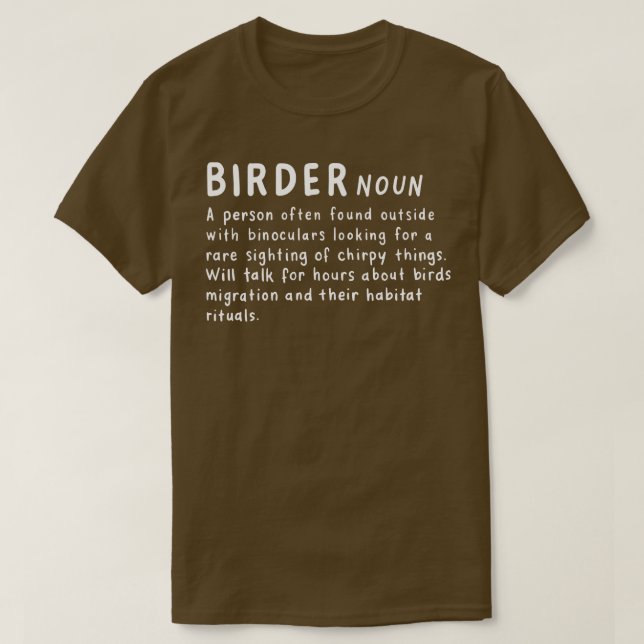 Vogelbeobachter Definition 2 T-Shirt (Design vorne)