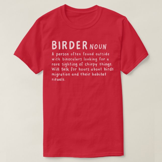 Vogelbeobachter Definition 2 T-Shirt (Design vorne)