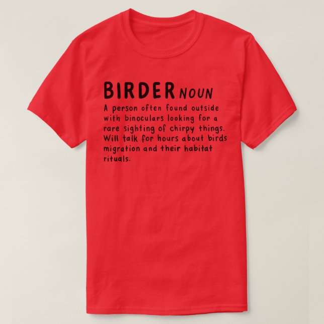 Vogelbeobachter Definition 3 T-Shirt (Design vorne)