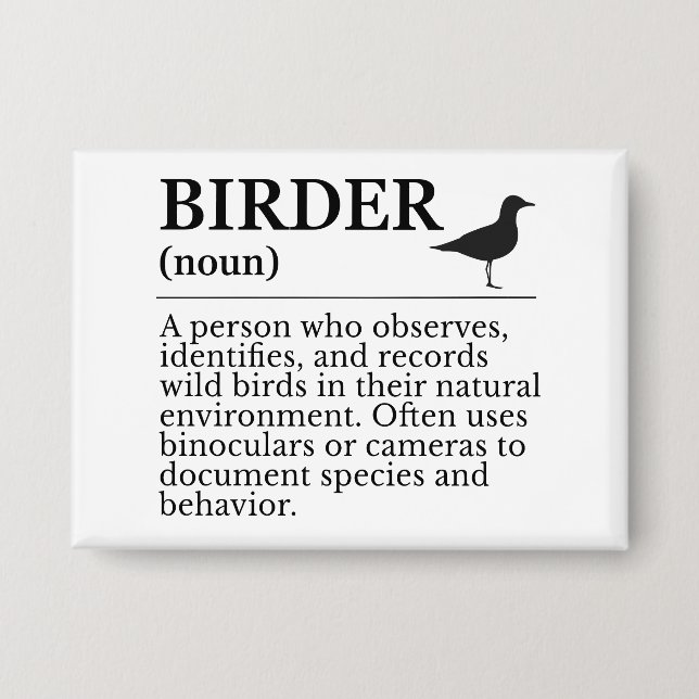 Vogelbeobachter-Definition - Beobachter von Wildvö Button (Vorderseite)