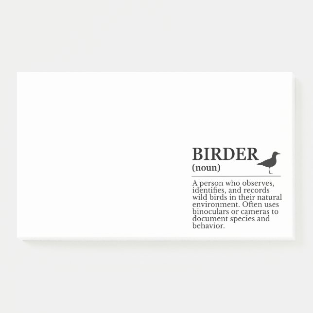 Vogelbeobachter-Definition - Beobachter von Wildvö Post-it Klebezettel (Vorderseite)
