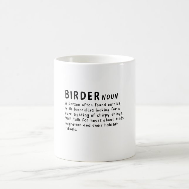 Vogelbeobachter-Definition Kaffeetasse (Mittel)