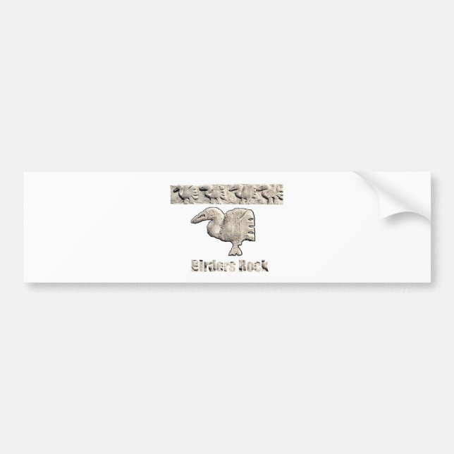 Vogelbeobachter-Felsen Autoaufkleber (Vorne)