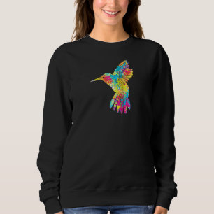 Vogelbeobachter für Kinder farbenfroher Hummingbir Sweatshirt