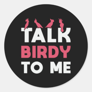 Vogelbeobachter im Retro-Gespräch über Birdy zu mi Runder Aufkleber