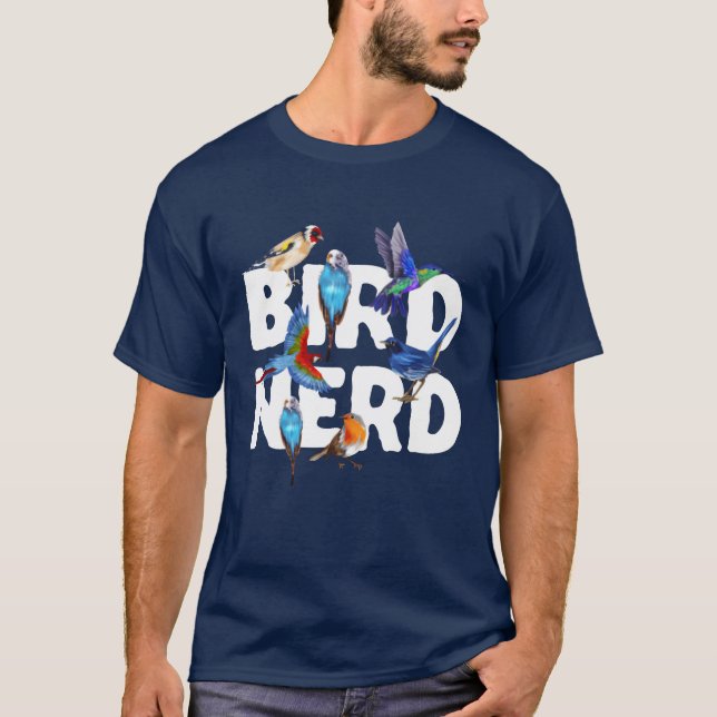 Vogelbeobachter-Ornithologe entwerfen einen Vogel- T-Shirt (Vorderseite)