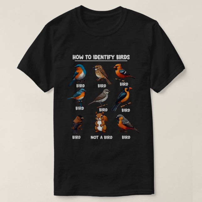 Vogelbeobachter T-Shirt (Design vorne)