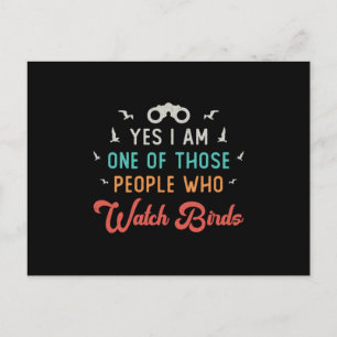 Vogelbeobachtung der Menschen, die Vögel beobachte Postkarte