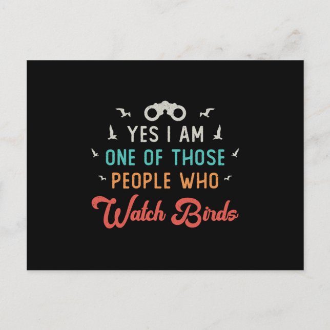 Vogelbeobachtung der Menschen, die Vögel beobachte Postkarte (Vorderseite)