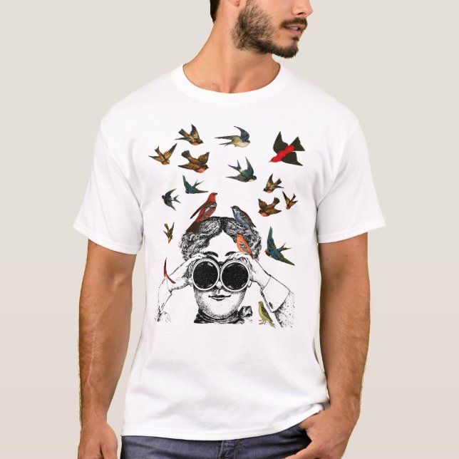 Vogelbeobachtung Gifts Ornithologin Twitcher Bird  T-Shirt (Vorderseite)