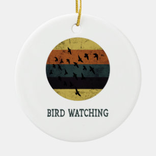 Vogelbeobachtung Keramik Ornament
