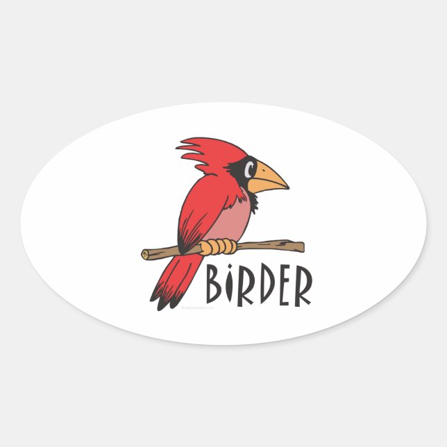 Vogelbeobachtung Ovaler Aufkleber (Vorderseite)