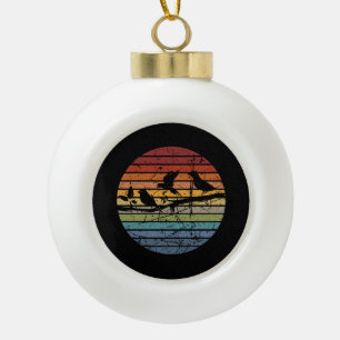 Vogelbeobachtung Retro Keramik Kugel-Ornament