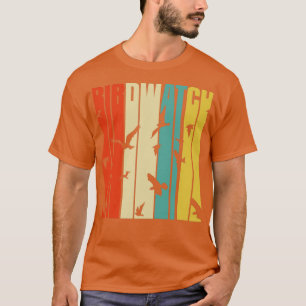 Vogelbeobachtung Retro Vogelbeobachter Ornithologe T-Shirt