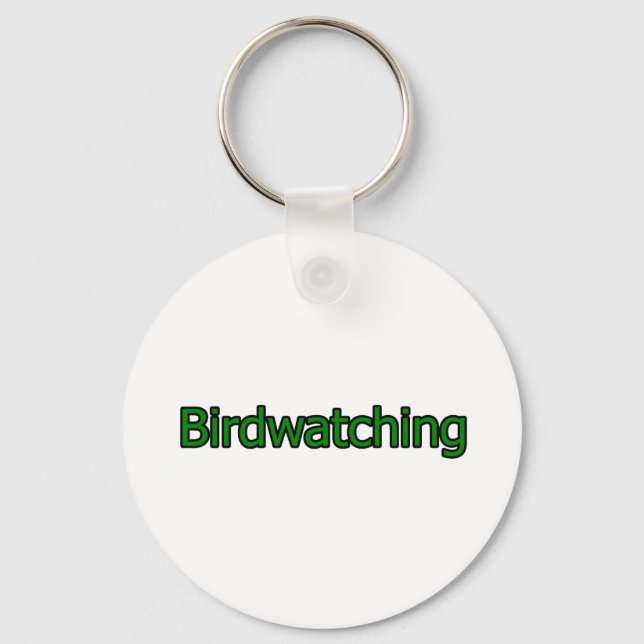Vogelbeobachtung-Textlogo Schlüsselanhänger (Vorderseite)