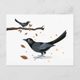 Vogelbild - Farben im Herbst Postkarte