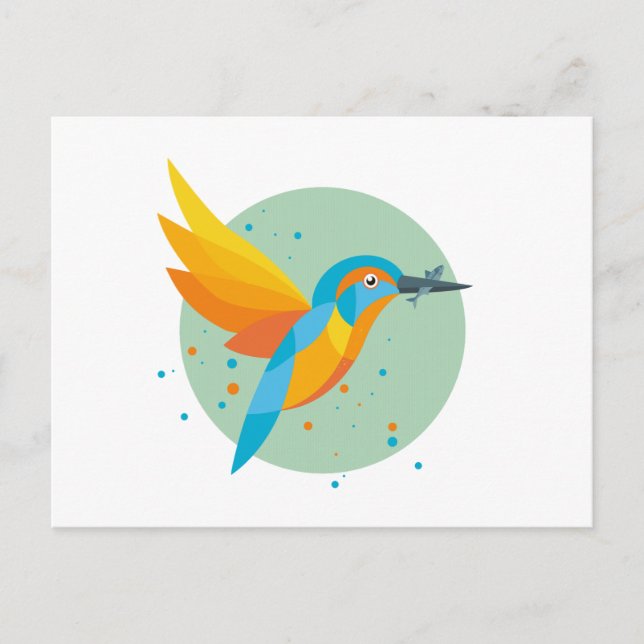 Vogelbild - Kingfisher Postkarte (Vorderseite)
