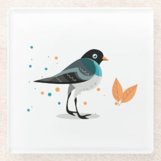 Vogelbild - Untersetzer für Herbstfarben