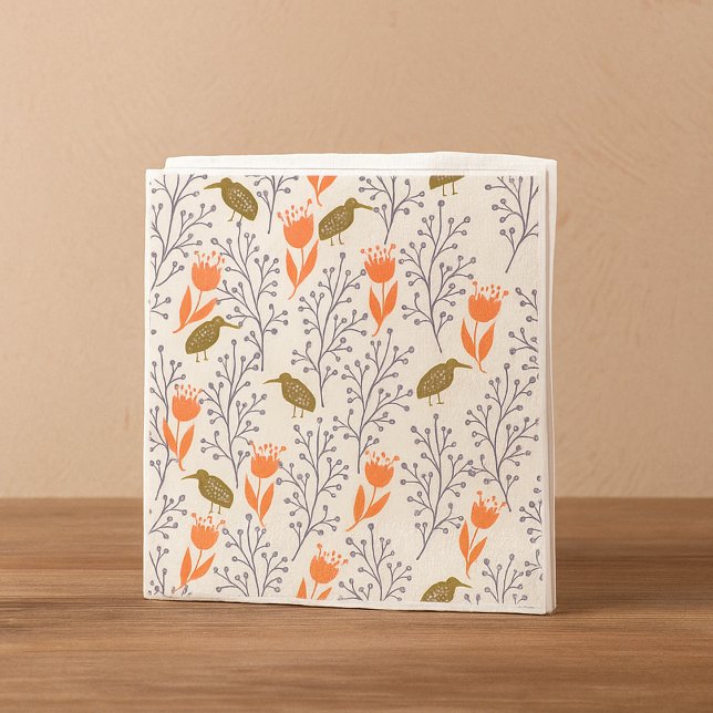 Vogelblätternatur Napkins Serviette (Von Creator hochgeladen)