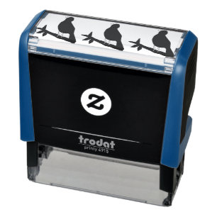 Vogelblau-Gesang-Natur-Tier Permastempel