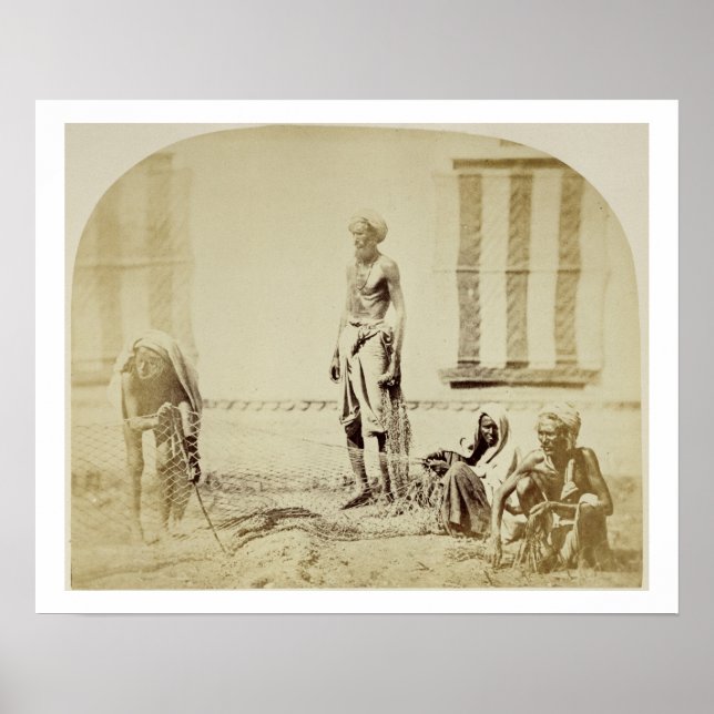 Vogelfänger, Hindus in Delhi, 19. Jahrhundert Poster (Vorne)