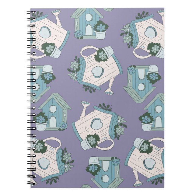 Vogelfarm Purple Design Notizblock (Vorderseite)