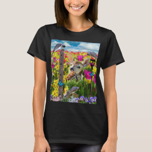 Vogelfeld von Blume T-Shirt