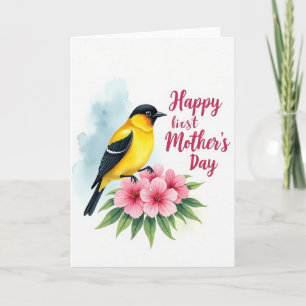 Vogelflorales Muttertagsgrußkarte Karte